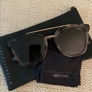 Quay Australia Tortoise and Gold Sunglasses